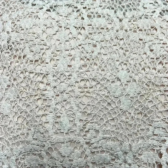 Flying Tomato Cream Crochet Long Chiffon Sleeves Two Piece Dress Size L - Picture 5 of 9